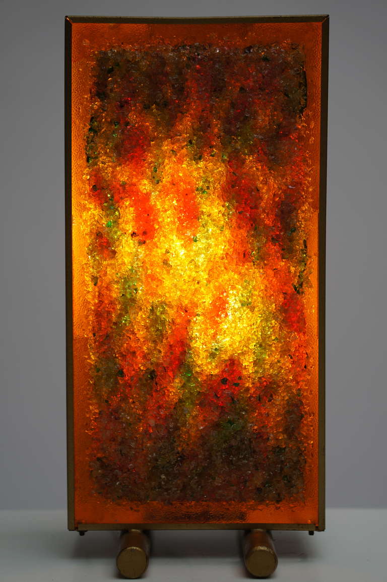 20th Century RAAK Multicolored Glass Table Lamp