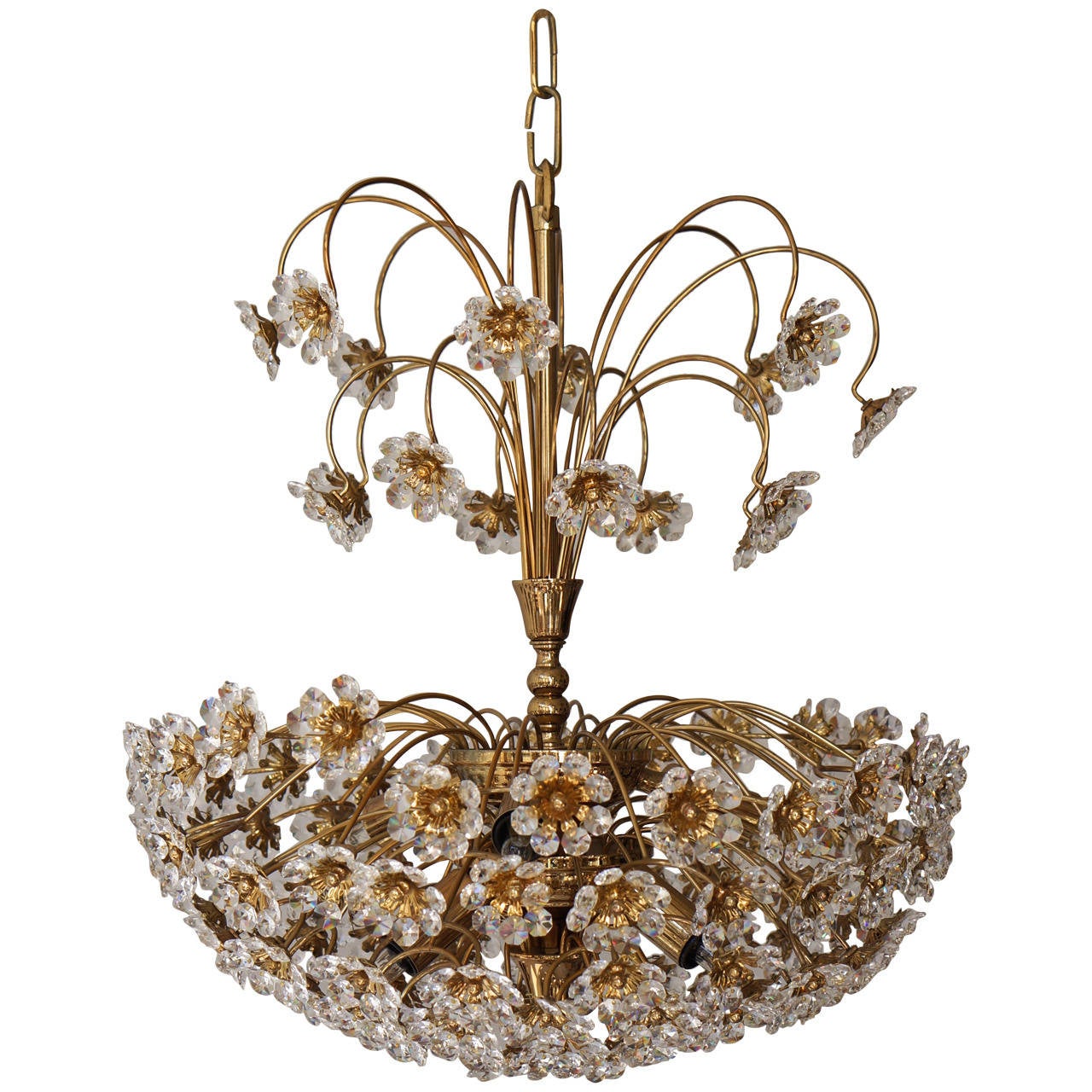 Italian Flower Chandelier For Sale at 1stdibs