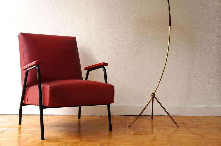 1950s Standing Lamp in Brass In Good Condition In Antwerp, BE