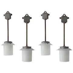 Set of Four Industrial Lights 7