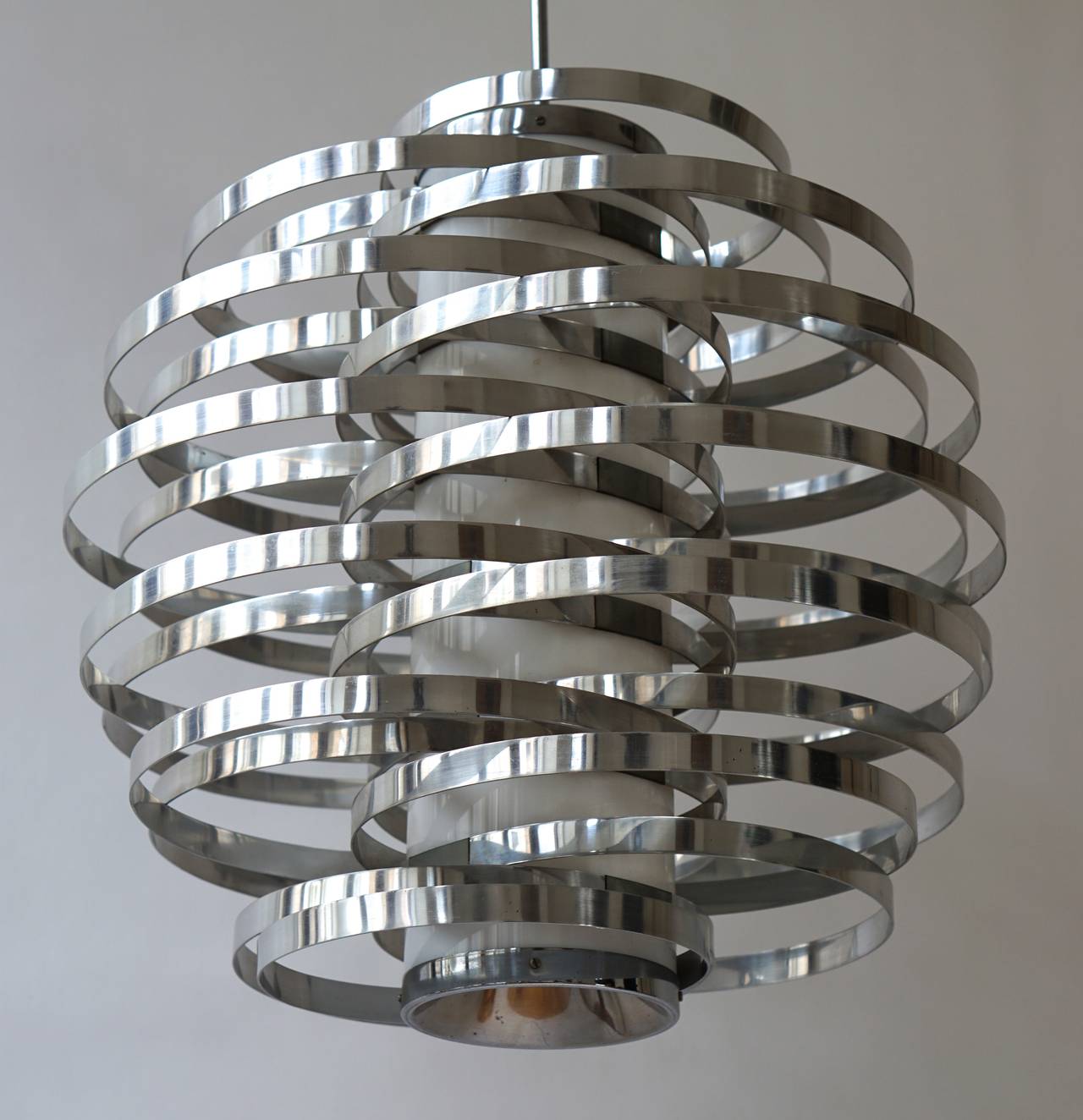 Chandelier for Sciolari in Aluminium and Acrylic, Italy, 1960s In Excellent Condition In Antwerp, BE