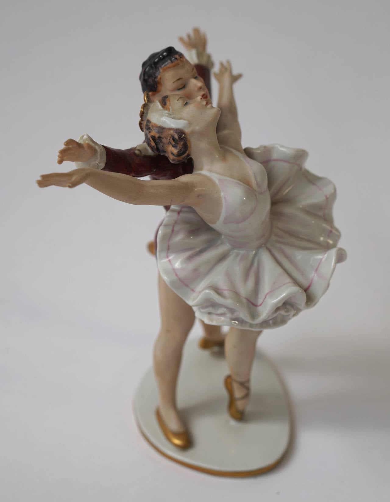 20th Century Mid-Century Modern Porcelain Dancing Figure