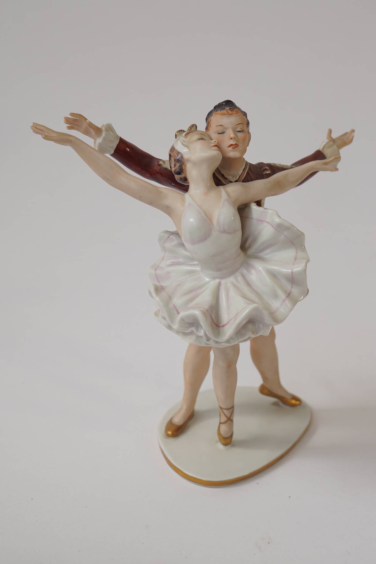 Italian Mid-Century Modern Porcelain Dancing Figure