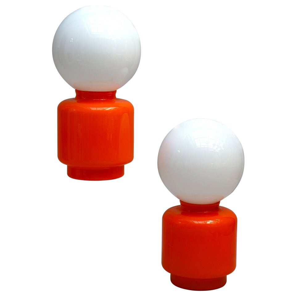Paar Murano-Tischlampen
