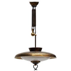 Italian Adjustable Ceiling Lamp, 1950s 3