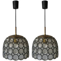 Pair of Italian Murano Glass Pendant Lights