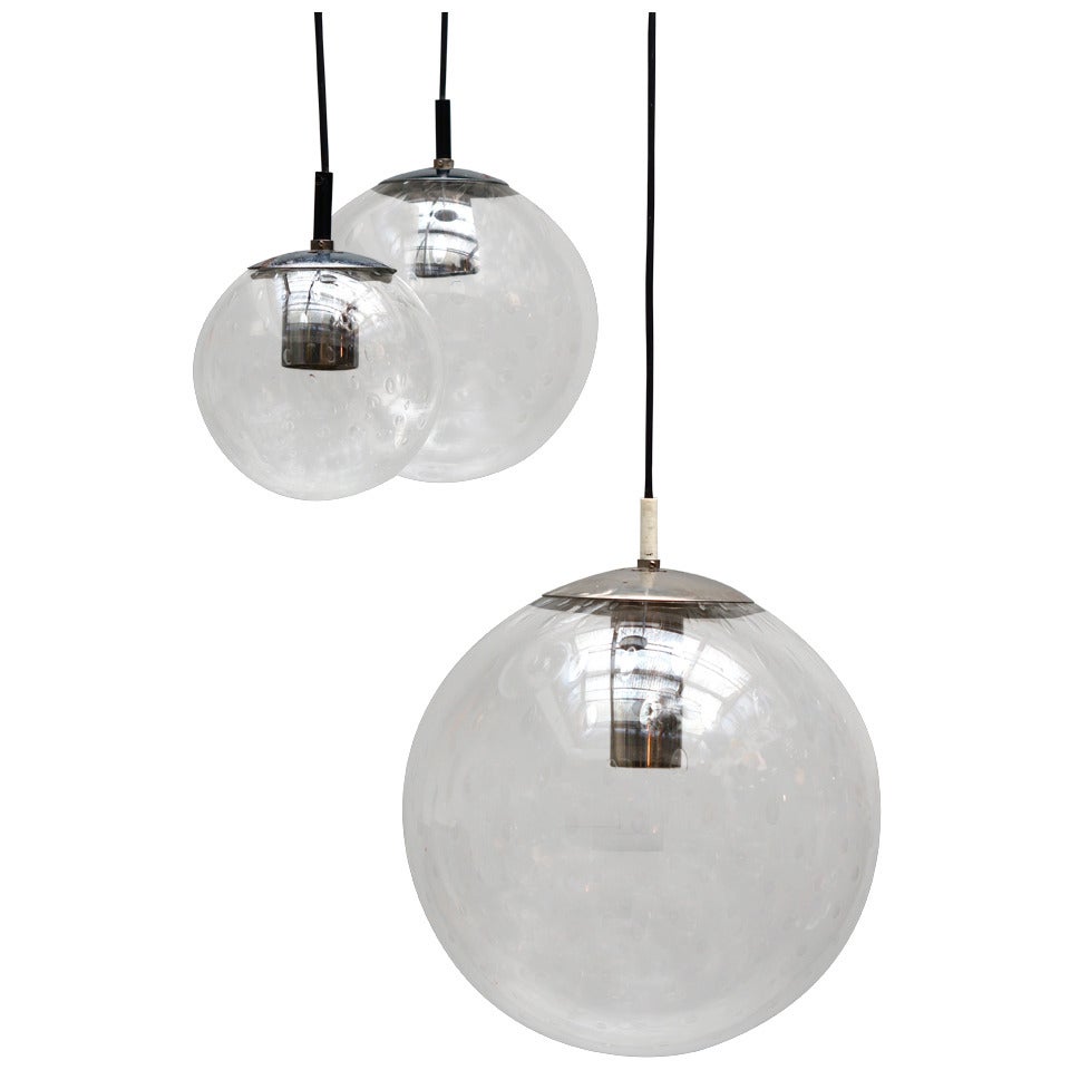 RAAK Drei-Globe-Kronleuchter im Angebot
