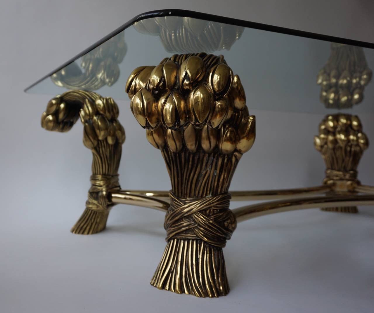 Glass Coffee Table in the Manner of Maison Jansen 1
