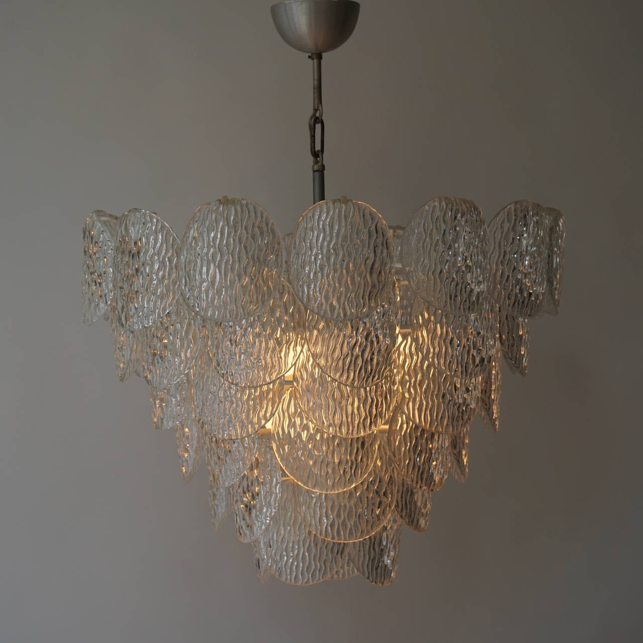 Italian Murano chandelier.
Total height with chain 66 cm.