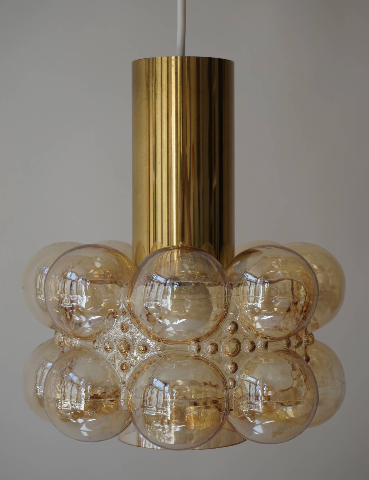 Pair of Bubble Glass Pendant Lights by Helena Tynell