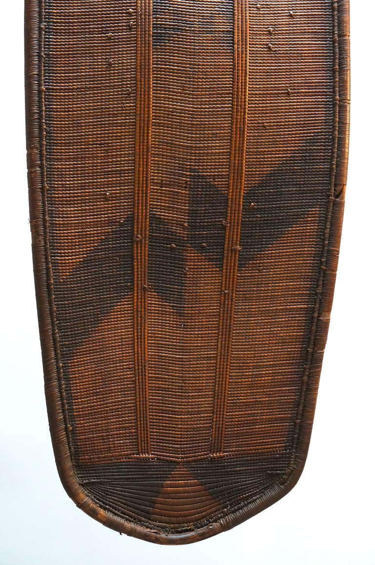 20th Century African Woven Cane Shield from the Congo