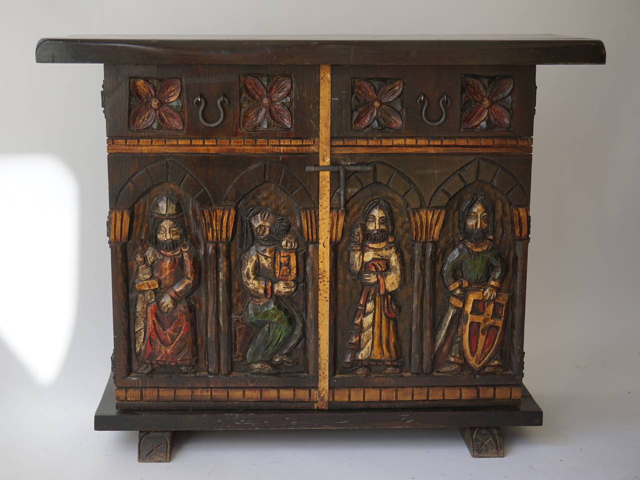 Painted Set of Two Sideboards and One Chair