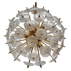 Four Large Modernist Flower Sputnik Chandeliers 4