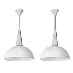 Four French Pendant Lights by Mathieu Mategot 1