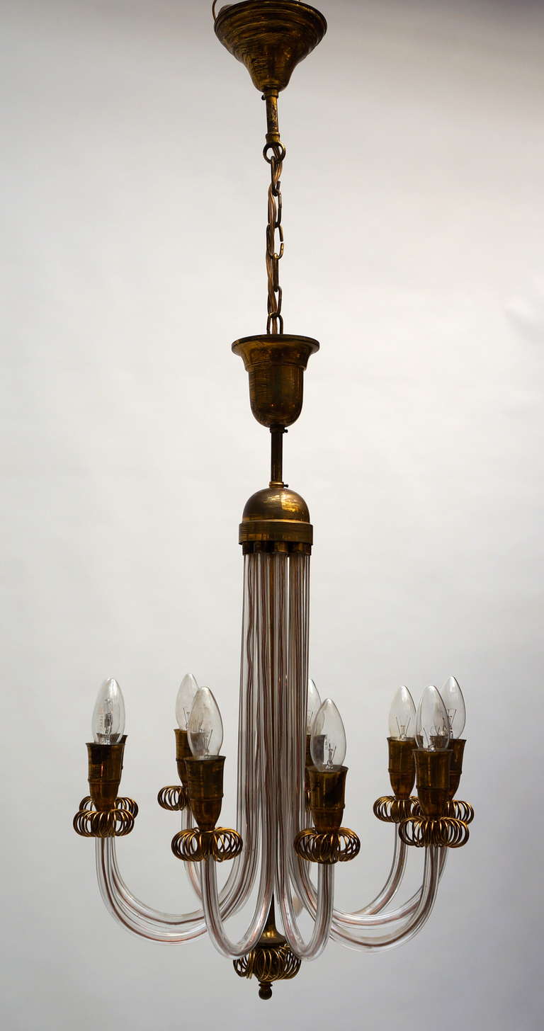Venetian Glass Chandelier For Sale at 1stdibs
