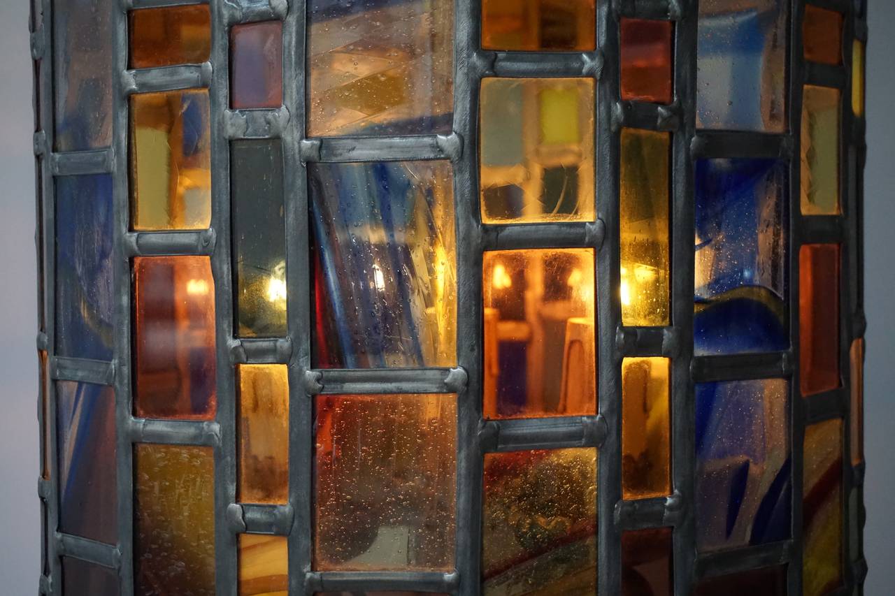 Large Monumental Stained Glass Lantern 3