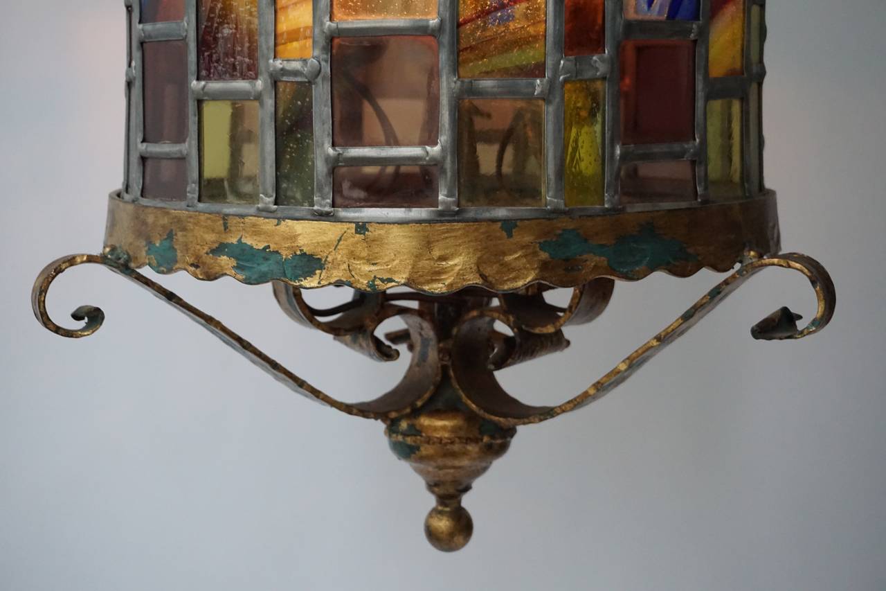 Large Monumental Stained Glass Lantern 4