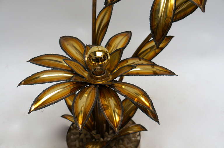 vintage flower lamp