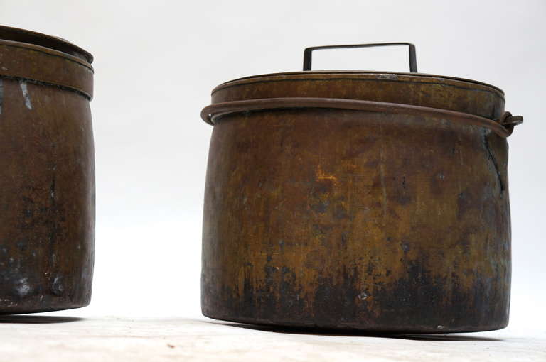 Deux marmites en cuivre du 19e siècle 1