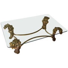 Glass Coffee Table In the Manner of Maison Jansen 10
