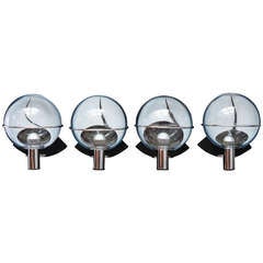 Set of Four Murano Wall Lamps by Toni Zuccheri 5