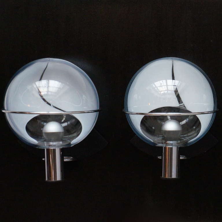 Cuatro lámparas de pared de Murano de Toni Zuccheri en venta 3
