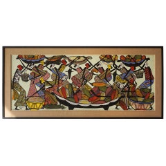 Large African Painting by Ngasagras 