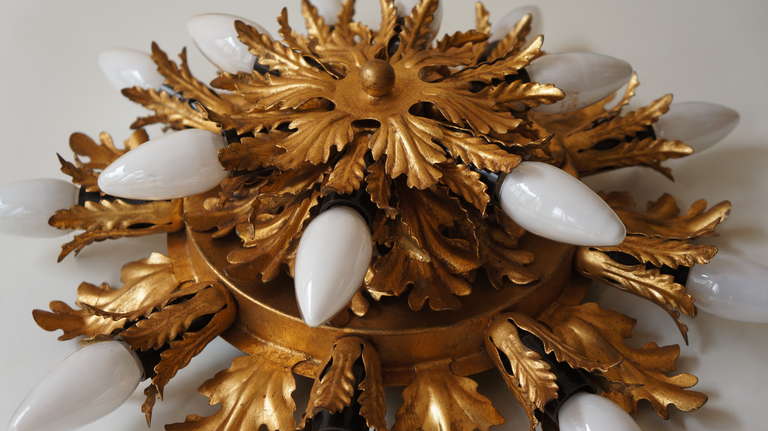 Wall Light or Flush Mount in the Style of Maison Jansen, Charles Bagues 2