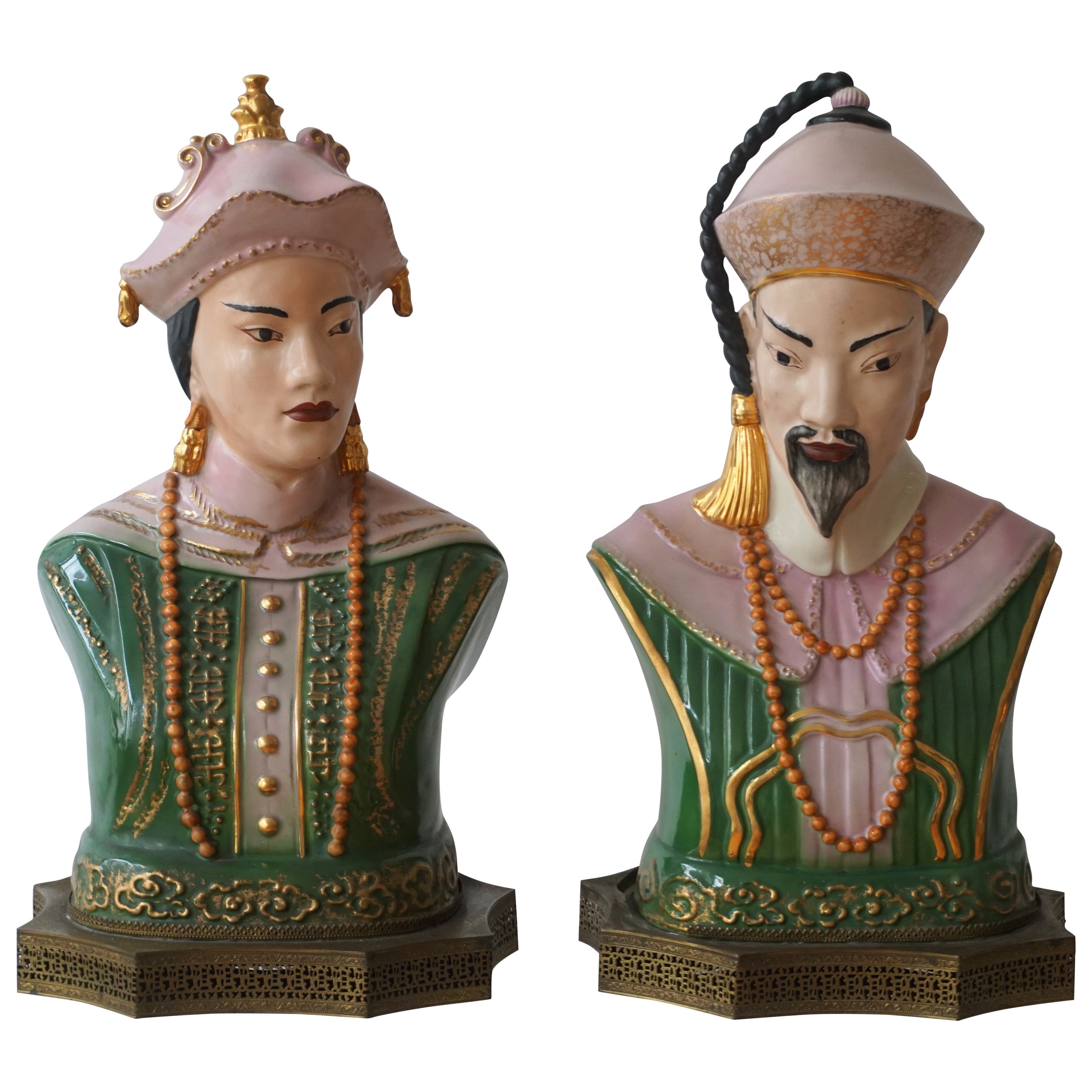 Pair of Italian Chinoiserie Decorative Table Lamps