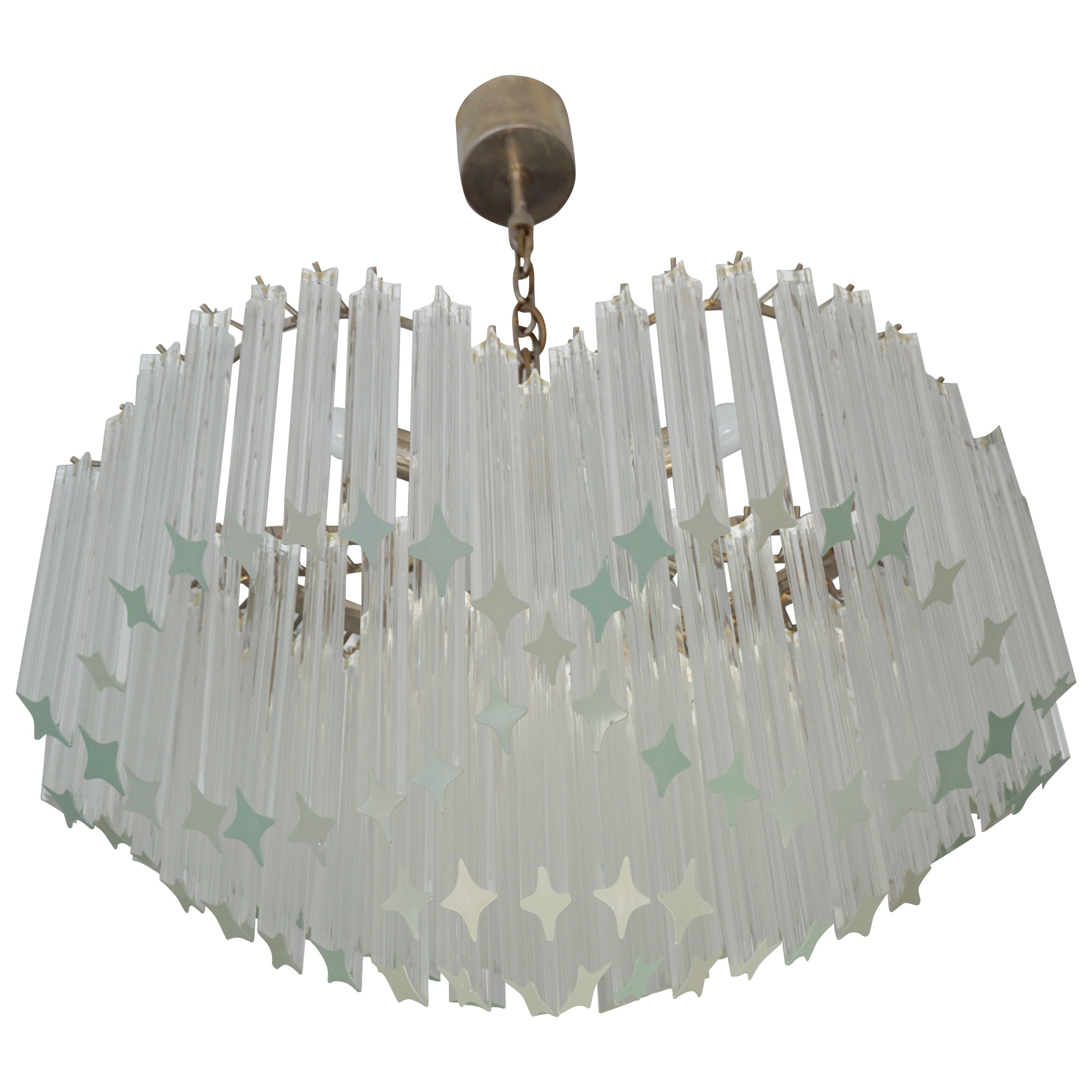 Cut Crystal Triedre Camer Venini Chandelier