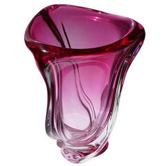 Val St. Lambert Crystal Vase