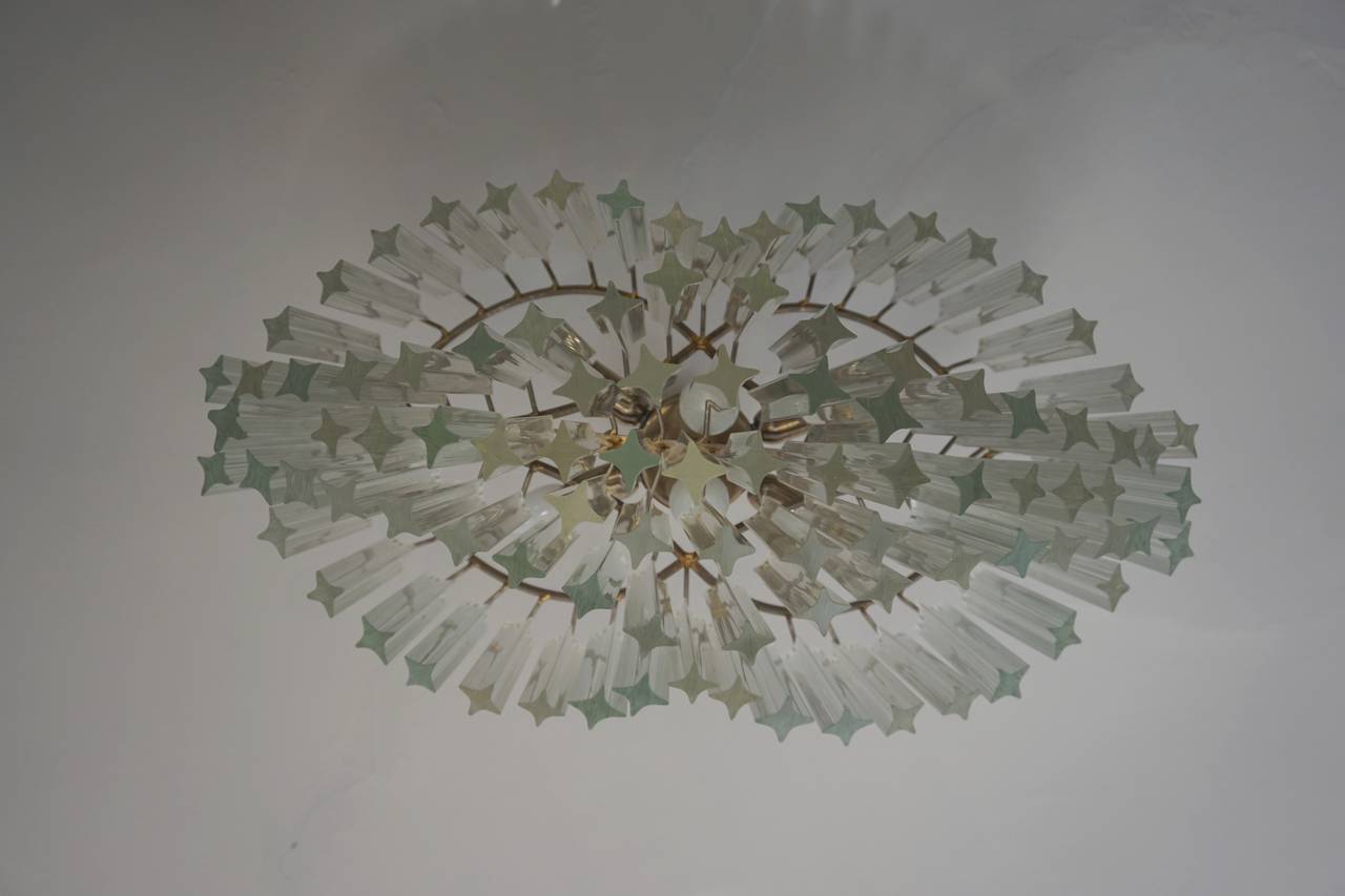 Cut Crystal Triedre Camer Venini Chandelier 4