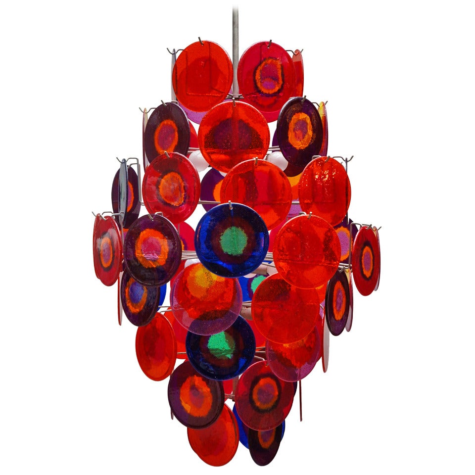 Large Chandelier with 64 Discs