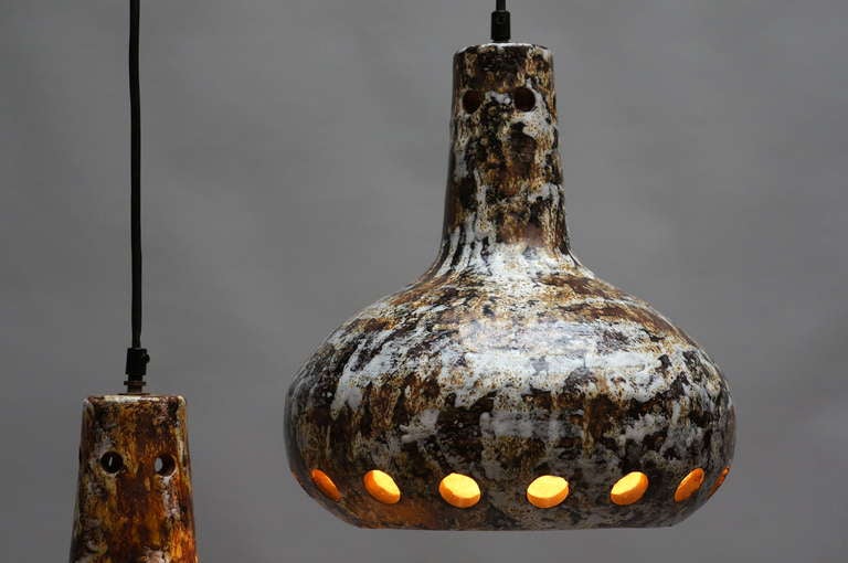 Pair of Ceramic Pendant Lamps 3