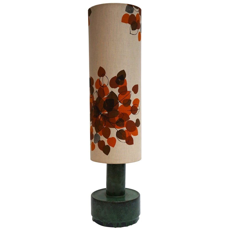 Italienische Keramik-Blumen-Stehlampe
