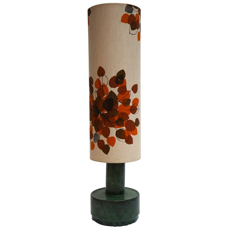 Italian Ceramic Flower Floor Lamp For Sale