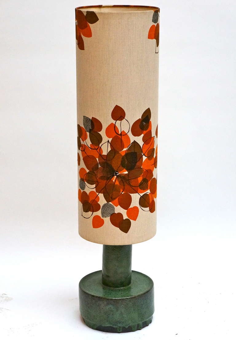 Italian Ceramic Flower Floor Lamp In Good Condition For Sale In Antwerp, BE