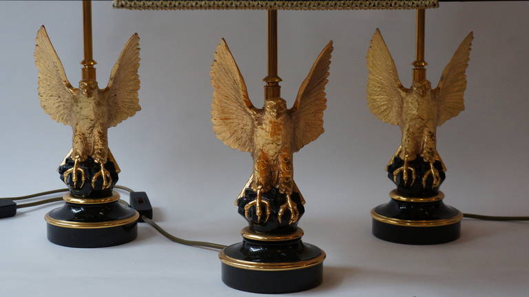 20ième siècle Deux lampes de table de la Maison Jansen en vente
