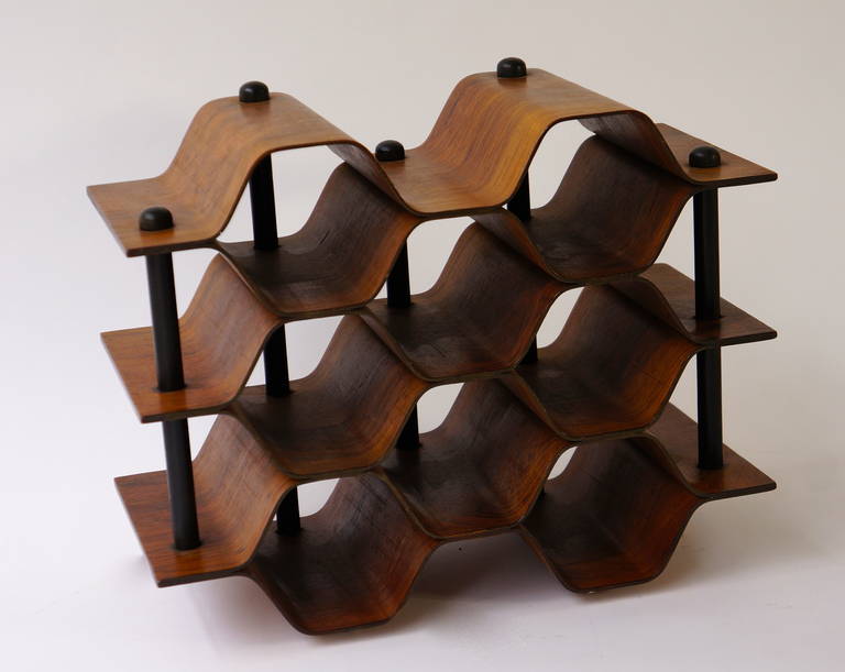 Swedish Torsten Johansson Wine Rack in Rosewood by AB Formträ in Sweden