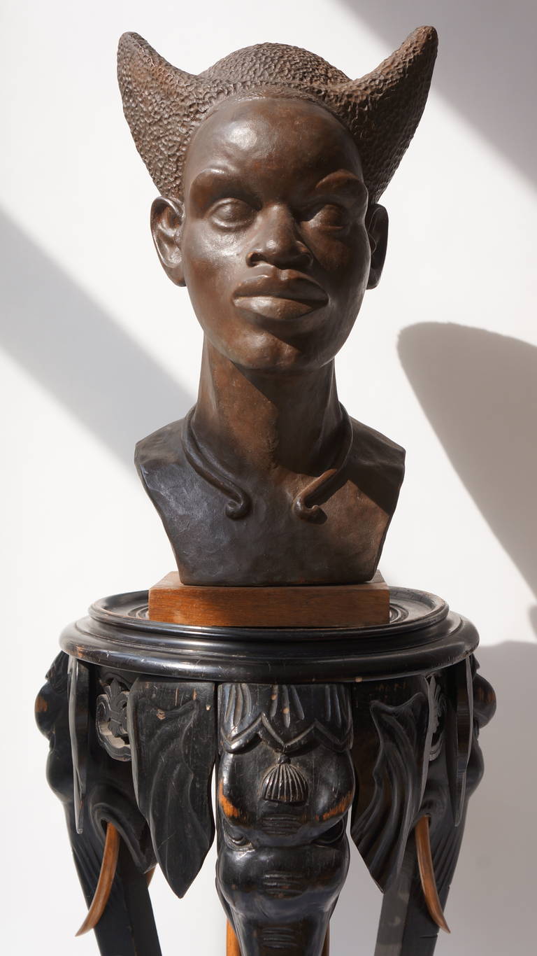 Bust of a Congolese Mangbetu Woman by F.X. Goddard  For Sale 1