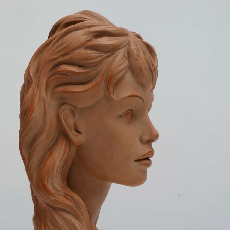 Italian Terracotta Bust  For Sale