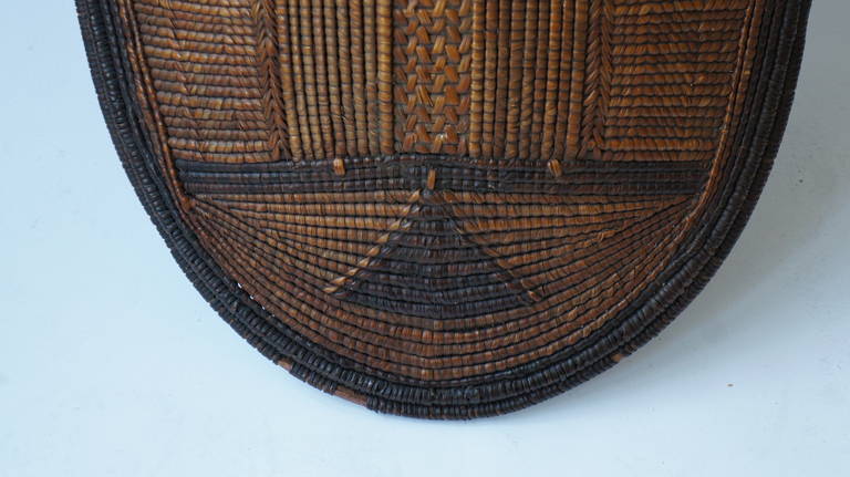Congolese Ngombe Wicker Shield, Congo, Late 19th Century