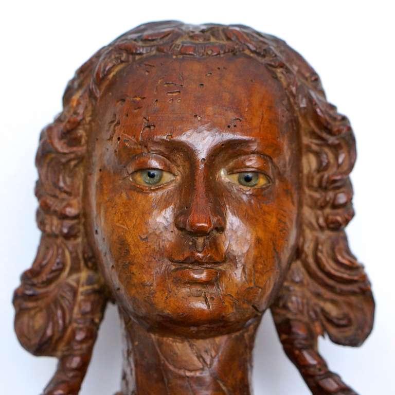 18th Century and Earlier Bust of a Female Martyr