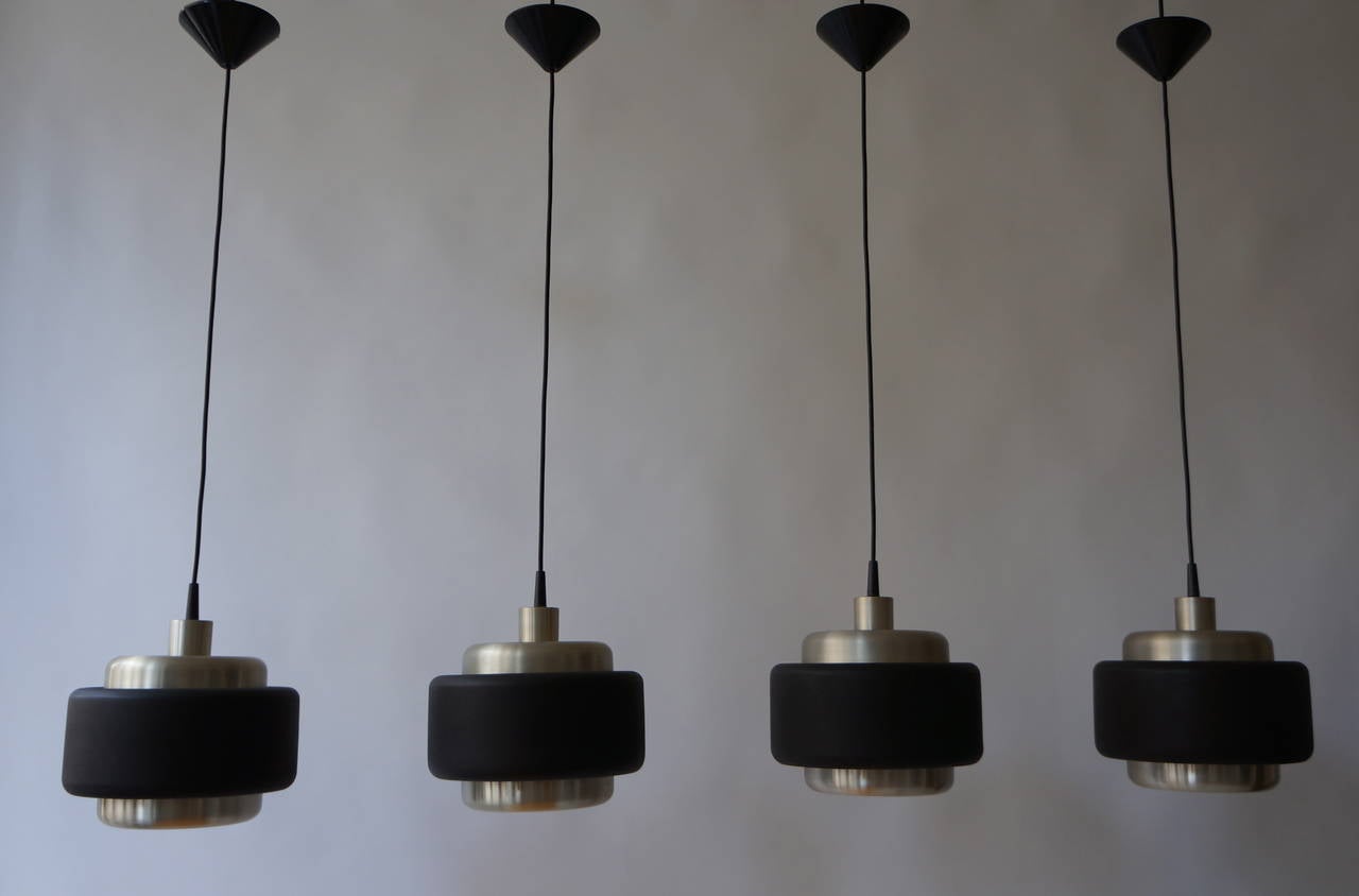 Aluminum Set of Four Philips Ceiling Lamps For Sale