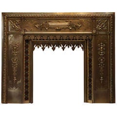 Antique French Bronze and Brass Fire Surround 2