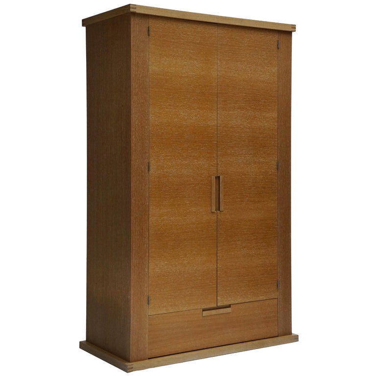 French Limed Oak Armoire For Sale
