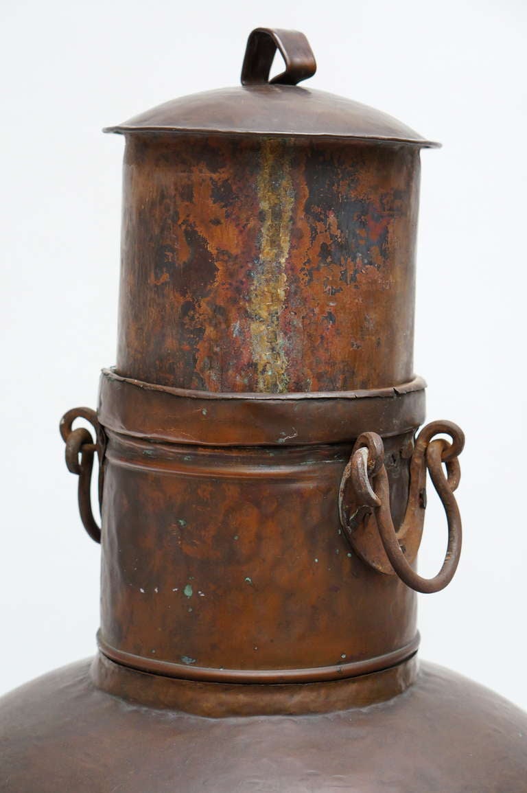 Tall Copper Covered Container In Good Condition In Antwerp, BE