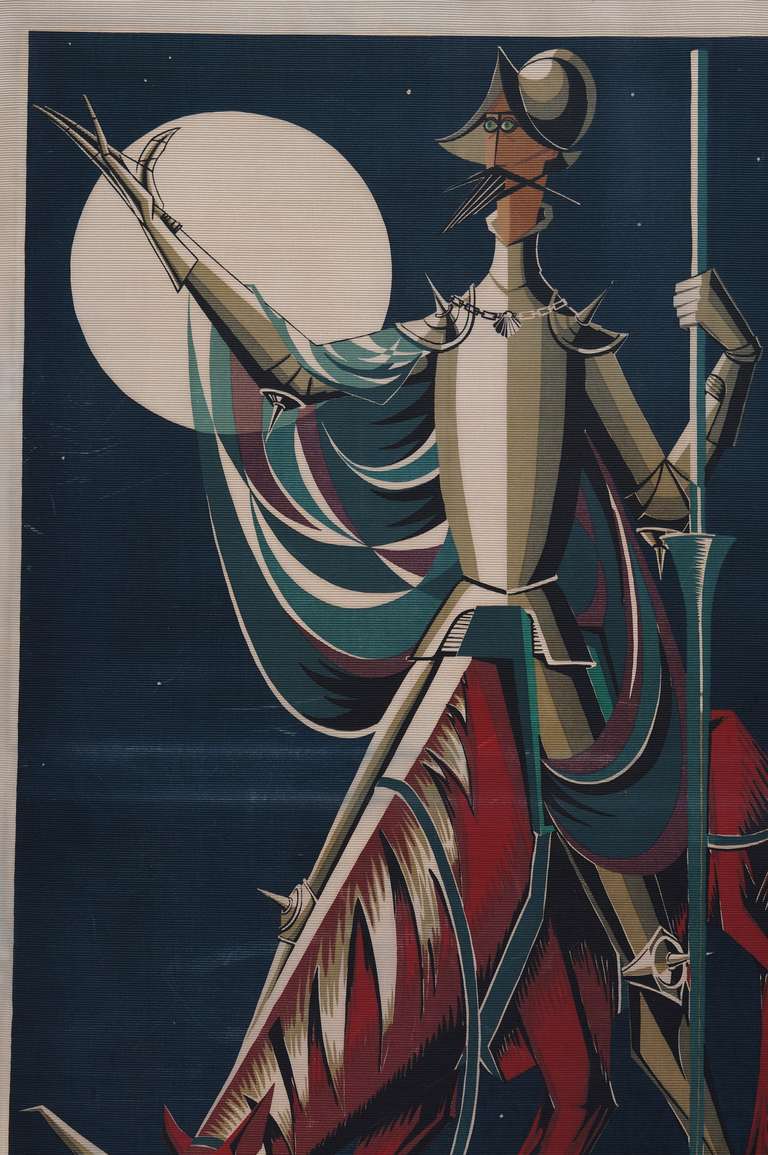 Screen Printing on Fabric, Don Quishot by A Eijberg