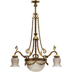 French Art Deco Chandelier 9