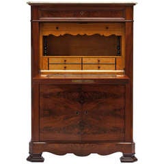 Fine Louis Philippe Mahogany Fall Front Desk/Secretary with Marble Top, 1840 8